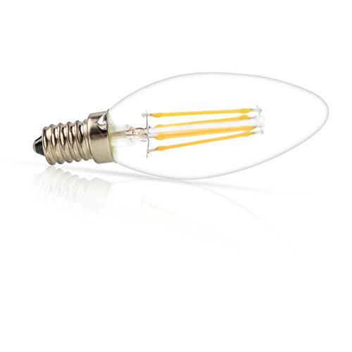 10X E14 Bombilla Edison LED 4W Bombilla Filamento LED COB C35 LED Retro 400LM LED de Edison Blanco Cálido 2700K Bombilla Edison AC 220V