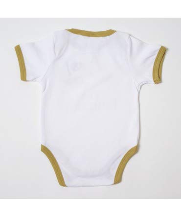 10XDIEZ Body Bebe Real Madrid 813 BCO-Ocre - Tallas bebé - 3 Meses