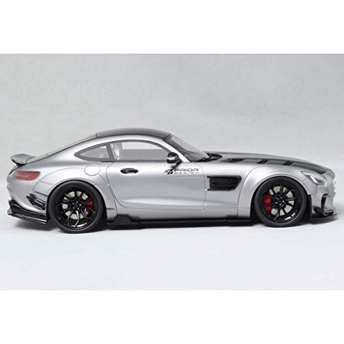 1:18 modelo de coche Mercedes-Benz AMG GT MODIFICADO POR PREVIO Wide Body edición limitada 999 Resina modelo de coche exclusivo de colección modelo (color: plata, Tamaño: los 27cm * 11cm * 9cm) liucha