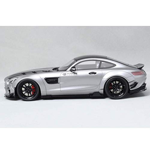 1:18 modelo de coche Mercedes-Benz AMG GT MODIFICADO POR PREVIO Wide Body edición limitada 999 Resina modelo de coche exclusivo de colección modelo (color: plata, Tamaño: los 27cm * 11cm * 9cm) liucha