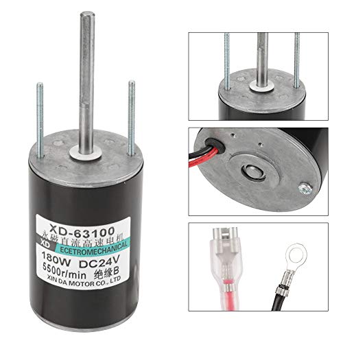 12 / 24V 150W Motor EléCtrico Cw/Ccw de Alta Velocidad Del Cepillo de Alta Potencia Del Poder Grande Para El Generador de Diy(24V5500rpm)