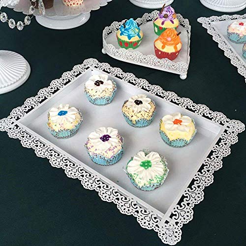 12 Bandejas para tartas Kit de soporte para pastel de boda Blanco con gradas Pop Soporte de pastel de cumpleaños Metal redondo Soporte para exhibición de pastel grande Halloween Fiesta de cumpleaños