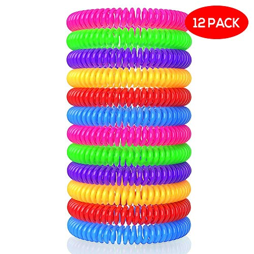 12 Pulsera Repelente de Mosquitos, Antimosquitos| Sin DEET, 100% Natural, 250+ Horas Protección| Ajustable e Impermeable| Exteriores Viajes Camping Senderismo| Seguro y Efectivo para Adultos Niños.