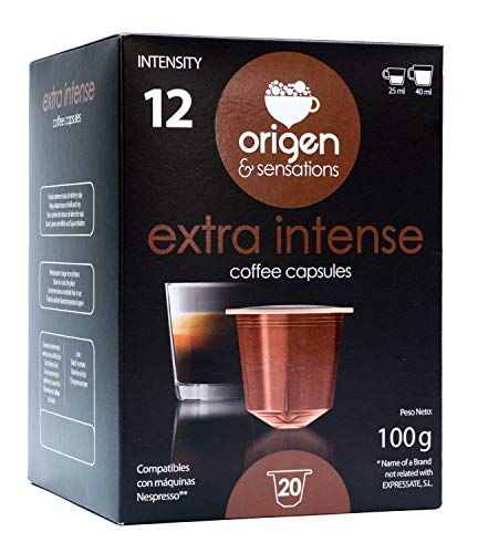 120 Cápsulas Nespresso Compatibles con Cafetera Nespresso - Cafe Extra Intense