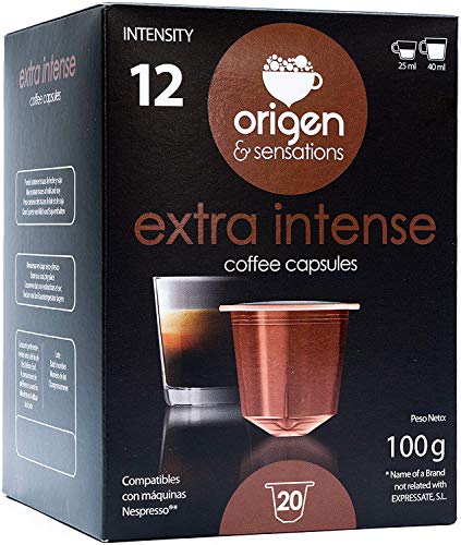 120 Cápsulas Nespresso Surtido Compatibles con Máquinas Nespresso - 40 Extra Intense, 20 Ristretto, 20 Intense, 20 Arabica, 20 Decaf