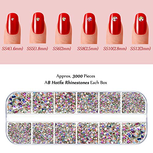 120 Diamantes de Imitación Cristal Vidrio en Formas Múltiples, 2000 Diamantes AB, 12 Gris de Abalorios Caviar Micro de Uñas, Micro Cuentas de Uñas con Bolígrafo de Seleccionar Diamantes y Pinza