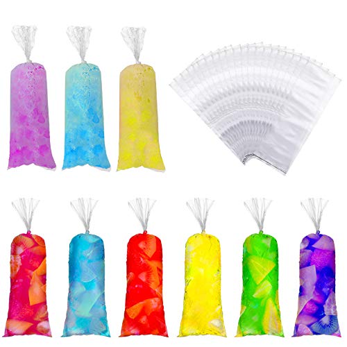 120 Piezas Bolsas de Paletas de Hielo Bolsas de Molde de Estallido de Hielo Desechable Bolsas de Dulces de Hielo de Plástico para Haciendo Estallido de Hielo Yogur Dulce Paletas Heladas