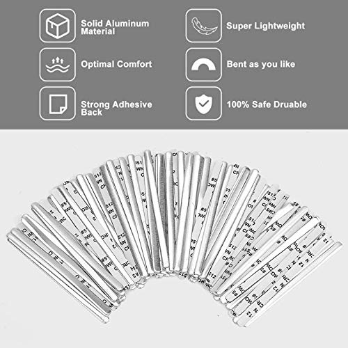 120 tiras de aluminio para la nariz, puente para mascarillas, 90 mm, adhesivas, metálicas y planas, para costura