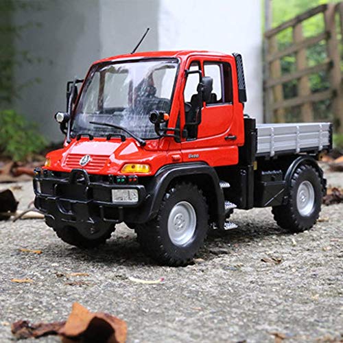 1:24 modelo de coche Mercedes-Benz Unimog U400-o-terreno modelo de simulación de aleación modelo de coche de colección de regalos de decoración exclusiva de colección modelo (color: rojo) liuchang20