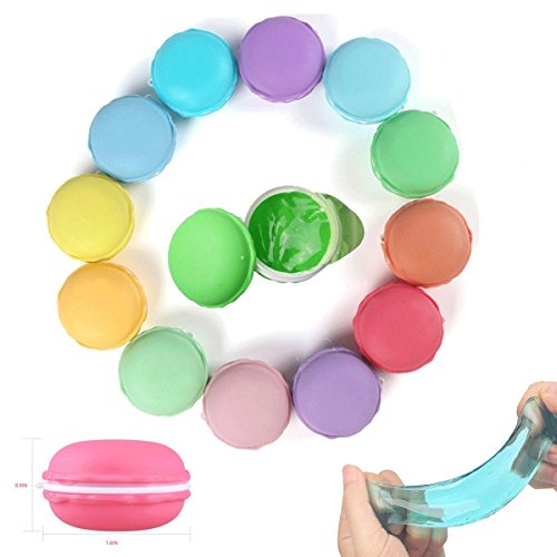 12PCS Macarons Slime Kit, Simuer Cristal Mud Kit Arcilla de caucho de Barro DIY Magia Plastilina Kid Juguetes