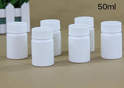 12pcs Plástico Redondo píldora contenedor bottles-medicine Tablet cápsula soporte de pastillas, cebo titular organizador de almacenamiento (blanco)