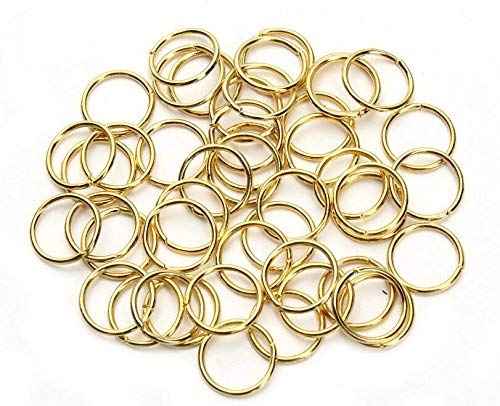 1450 piezas caja conjunto de anillos de salto abierto joyería Kit de joyería Conectores Cadena Enlaces Set para DIY Arcilla Joyería Hacer hendiduras 4-10 mm assorted size dorado