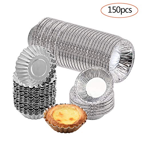 150 paquetes de moldes para tartas de huevo, bandejas de papel de aluminio, moldes para magdalenas, moldes para magdalenas, moldes de papel de aluminio, moldes para magdalenas,herramientas de cocina