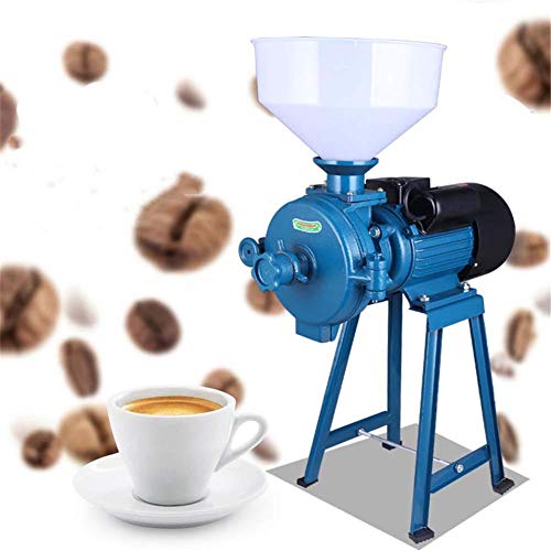 1500W Comercial Molino Grinder para el hogar Tiendas, eléctrico Grano seco RSS Harina de fresado de la máquina Amoladora Cereales Arroz Maíz café de Trigo con Embudo