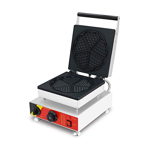 1500W Comercial Ronda Wafflera Antiadherente Antiadherente Y Anti-Escaldaduras, Control De Temperatura Y Tiempo para Las Galletas, Croquetas De Patata, O Cualquier Desayuno, Almuerzo, Y Snacks,110V