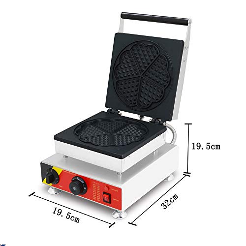 1500W Comercial Ronda Wafflera Antiadherente Antiadherente Y Anti-Escaldaduras, Control De Temperatura Y Tiempo para Las Galletas, Croquetas De Patata, O Cualquier Desayuno, Almuerzo, Y Snacks,110V