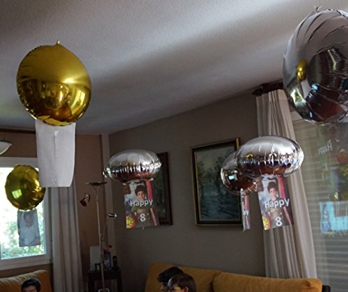 16 Globos de helio mágicos: FLOTAN sin subir ni bajar (en suspensión). Absolutamente asombrosos. Personalizables por ti mismo con tu impresora: cumpleaños, bodas, fiestas, eventos, publicidad.