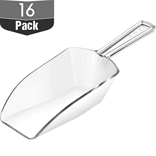 16 Piezas 5,5 Pulgadas Cucharas de Plástico Transparentes de Cocina para Postres de Boda, Helado, Polvos de Proteína