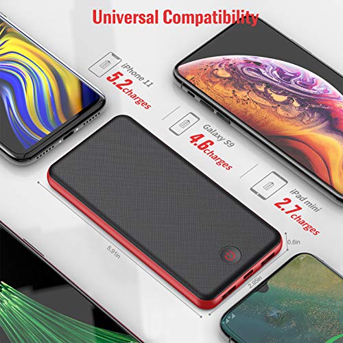 【18W PD QC 3.0 Carga rápida】HETP Power Bank 26800mAh Batería Externa Móvil,【Último Control Inteligente-IC】Powerbank con 3 Salidas y 2 Entradas Typo-C Cargador Portátil para Smartphones Tabletas y Más