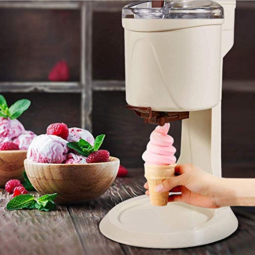 1yess Moda eléctrico de Helado de máquina, Completamente automático Mini Fruit Soft Serve Ice Cream Machine, Saludable, Lácteos, Simple operación de una pulsación, for el hogar Bricolaje Cocina