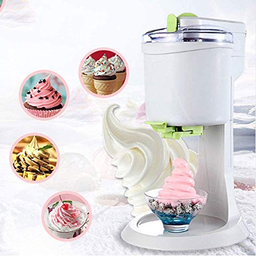 1yess Moda eléctrico de Helado de máquina, Completamente automático Mini Fruit Soft Serve Ice Cream Machine, Saludable, Lácteos, Simple operación de una pulsación, for el hogar Bricolaje Cocina