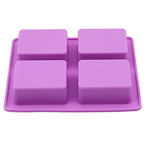 2 Moldes Moldes de Jabón Hechos a Mano con Forma de Árbol, Molde de Silicona para Jabón, Molde de Jabón de Silicona Rectangular, para Moldes de Jabón Hechos a Mano, Hornear, Hacer Dulces, Morado