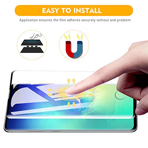 [2 Pack] Amonke Protector de Pantalla para Samsung Galaxy S10 Plus Cristal Templado, 3D Curvado Completa Cobertura, 9H Dureza Alta Definicion Vidrio Templado Screen Protector para Samsung S10 Plus