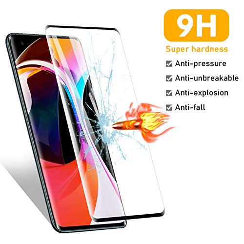 [2 Pack] Amonke Protector de Pantalla para Xiaomi Mi 10 / Mi 10 Pro Cristal Templado, 3D Curvado Completa Cobertura, 9H Dureza Alta Definicion Vidrio Templado Screen Protector para Mi 10 / Mi 10 Pro