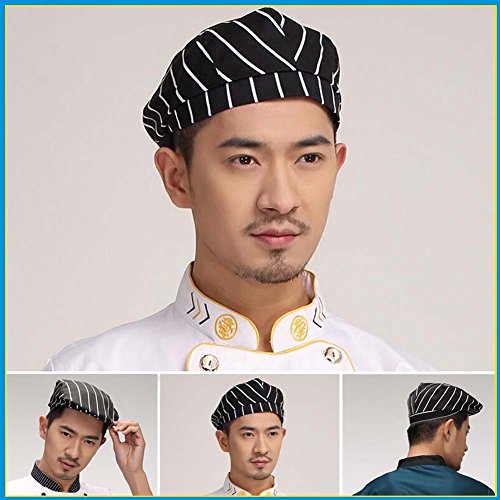 2 Pcs sombrero de cocinero con estilo Gorras de la boina Cocina del restaurante Hat Hotel Chef Accesorios de trabajo, 18