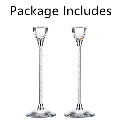 2 Piezas de Candelabros Cónicos de Cristal Para Bodas, Centro de Mesa, Candelabro Decorativo, Hierro Forjado de una Sola Cabeza, Adornos Cena a la luz de las Velas de Recepción para Bodas de Fiesta