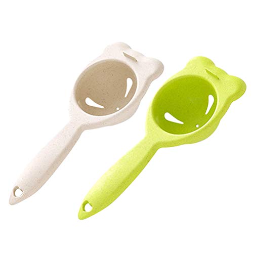 2 Piezas de plástico Separador de Clara de Huevo Separador de Filtro de yema de Huevo Cocina Horneado Herramientas de Huevo Accesorios de Cocina (Asignación aleatoria de Colores)