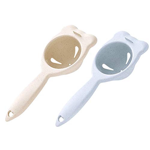 2 Piezas de plástico Separador de Clara de Huevo Separador de Filtro de yema de Huevo Cocina Horneado Herramientas de Huevo Accesorios de Cocina (Asignación aleatoria de Colores)