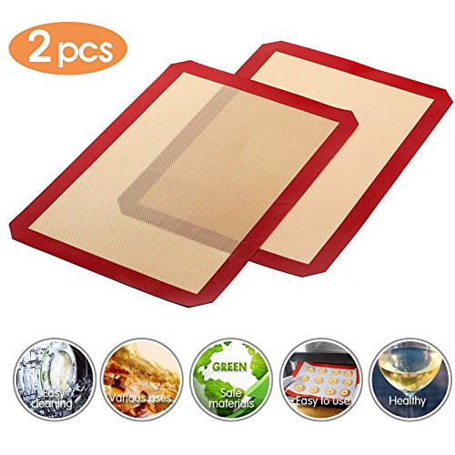 [2 piezas] Silicona para hornear Mats(40x30cm),GYOYO Lámina de horno,Tapetes para hornear Láminas de Horno