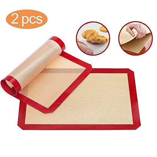 [2 piezas] Silicona para hornear Mats(40x30cm),GYOYO Lámina de horno,Tapetes para hornear Láminas de Horno