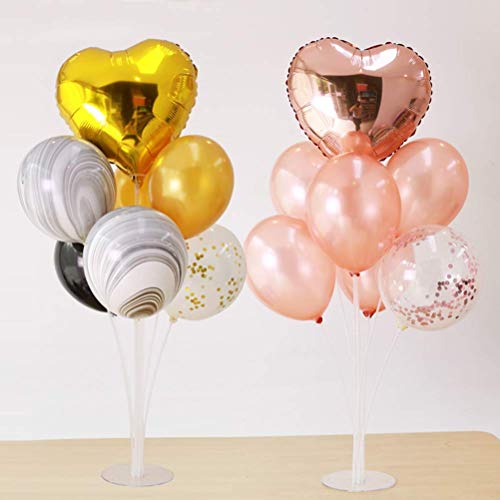 2 Piezas Soporte de Globos Varillas de plástico para Decoracion de Fiesta Globo aerostático Vara Accesorios (Transparente)