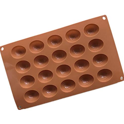 20 agujeros nueces forma torta moldes de chocolate molde de silicona para pudín para el hogar DIY Cake Baking Tools,Cookie Jelly Fondant Chocolate Candy Mold Mat,Bakeware Pan Baking Tray