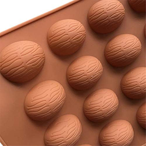 20 agujeros nueces forma torta moldes de chocolate molde de silicona para pudín para el hogar DIY Cake Baking Tools,Cookie Jelly Fondant Chocolate Candy Mold Mat,Bakeware Pan Baking Tray