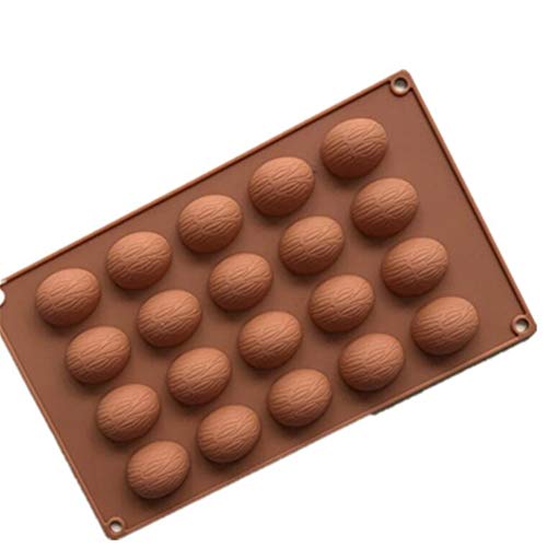 20 agujeros nueces forma torta moldes de chocolate molde de silicona para pudín para el hogar DIY Cake Baking Tools,Cookie Jelly Fondant Chocolate Candy Mold Mat,Bakeware Pan Baking Tray