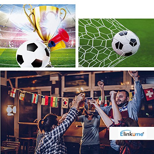 20 luces LED de hadas de fútbol - ELINKUME® 2M/6.56ft con pilas blancas cálidas luces de cadena de fútbol para fiesta temática, decoración del hogar, regalos, Festival