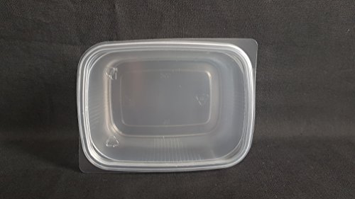 20 piezas 250 ml pequeño rectangular desechables de plástico cubo de recipientes con tapa para alimentos.