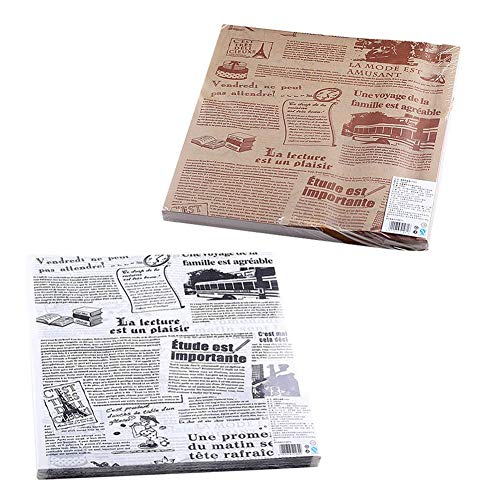 200 piezas de papel de pergamino antiadherente, 22 x 22 cm, rollo de papel antiadherente para hornear, papel para envolver galletas, papel de aceite para barbacoa, pan, porciones para cortar latas