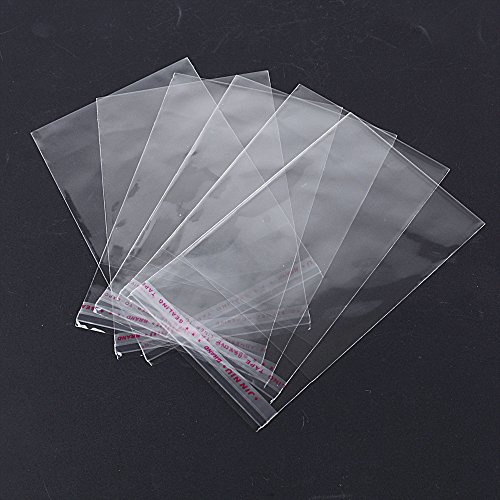 200pcs Bolsas de Celofán Transparente Plastico Pequeñas OPP con Cierre Autocierre Banda Autodhesiva para Caramelo Bombones Regalos de Boda (8 * 10cm)