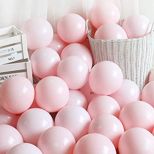 200Pcs Globos Rosa, Mini Rosa Macaron Globos Pastel Helio Latex Fiesta Balloons para Bodas Cumpleaños Decoración Graduacion