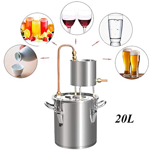 20L Ollas Cerveza Fermentadores Elaboración Vino Haciendo Arrancador Inicio Brewing Kit De Elaboración De La Cerveza Destilador De Alcohol Destilador Etanol 304 Aún Caldera De Acero Inoxidable