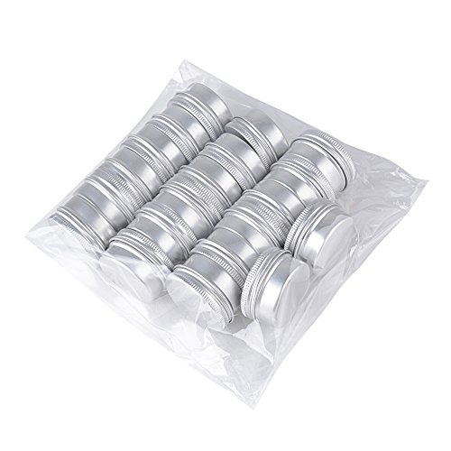 20pcs 15ml Tarro Pequeños Aluminio Contenedor Cosméticos Bote Viaje Crema Maquillaje Aceite de Labios Bálsamos con Tapa