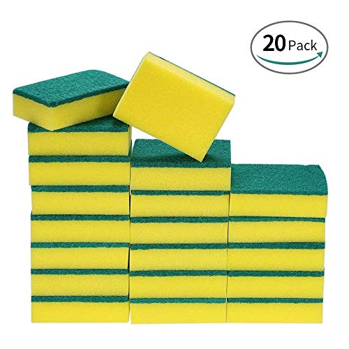 20pcs Estropajo Mágicas de Limpieza Esponja Multiusos Exfoliante Esponja Manchas Quitar Limpieza Scrubber Cepillo para Lavar Platos de Doble Cara para Garaje Cocina Baño