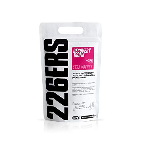 226ERS Recovery Drink, Recuperador Muscular con Proteína, Creatina, Hidratos de Carbono, Triglicéridos y L-Arginina, Fresa - 1000 gr