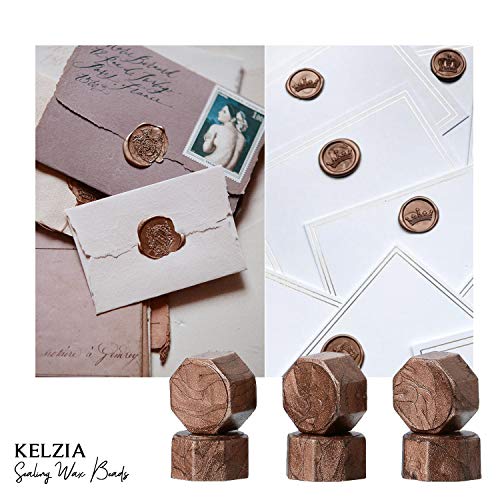 230 Piezas de Cera de Sellado Octagonal con 2 Velas de Té + 1 Cuchara de Fundir. Cera para Sello de Cera (CHOCOLATE)