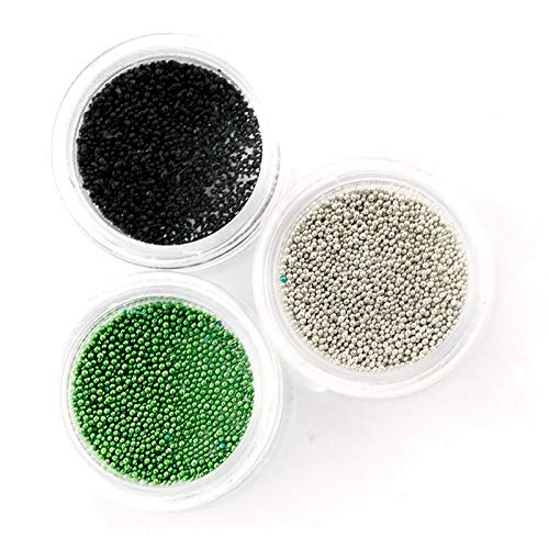 24 Colores Caviar 3D Mini Cuentas de uñas de Arte Mezcla de uñas UV acrílico Pulido Craft DIY