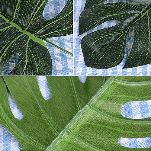 24pcs Hoja de Palma Tropical Artificial Falsa de Imitación Hawaiana Luau Party Selva Playa Tema Decoraciones de Fiesta Boda